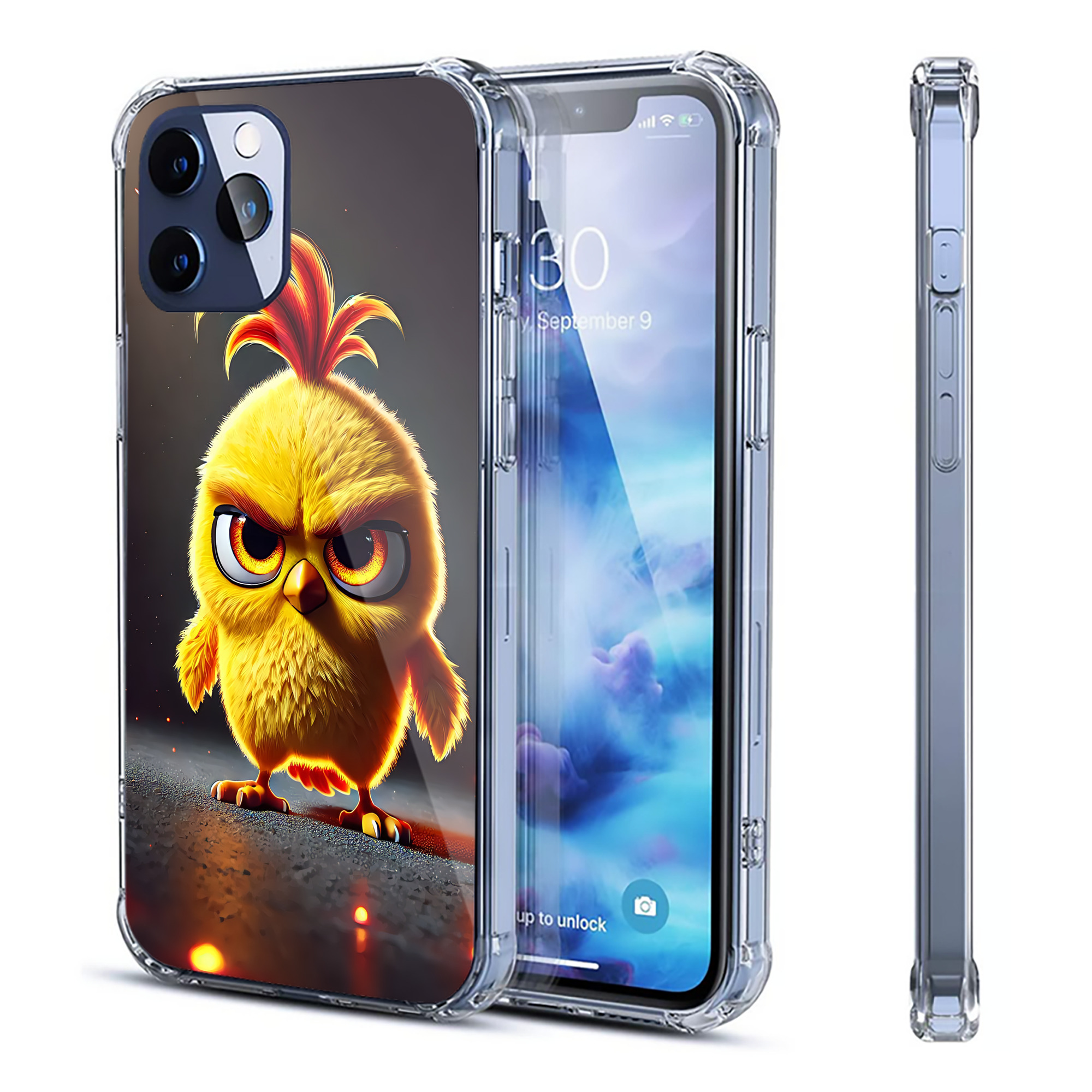 （画像用） Angry Birds アングリーバード 【iPhone 12シリーズ対応】透明スマホケース（クリアソフトケース）